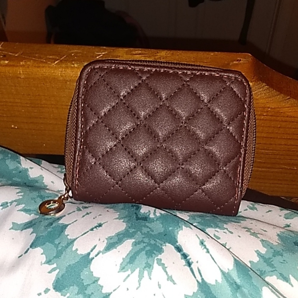 Small Brown Quilted Wallet